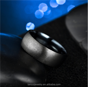Lancui Wholesale Fashion Jewelry Custom Logo Finger Anillos <strong>Titanium</strong> Steel Mens <strong>Black</strong> <strong>Rings</strong> - Product Image 5