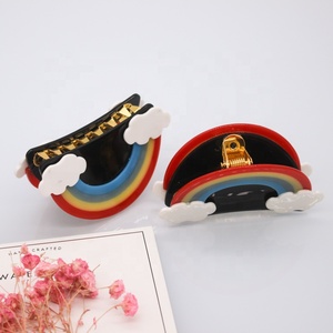 جميل اليابانية نمط الفك كليب قوس قزح سحابة المعادن مخلب شعر للبنات/النساء - Product Image 4