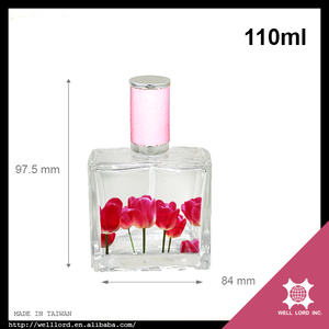 Flacon de parfum Well Lord 110 ml, irisé et coloré, aquamarine, avec bouchon à vis sérigraphié, en verre, impression de logo - Product Image 3