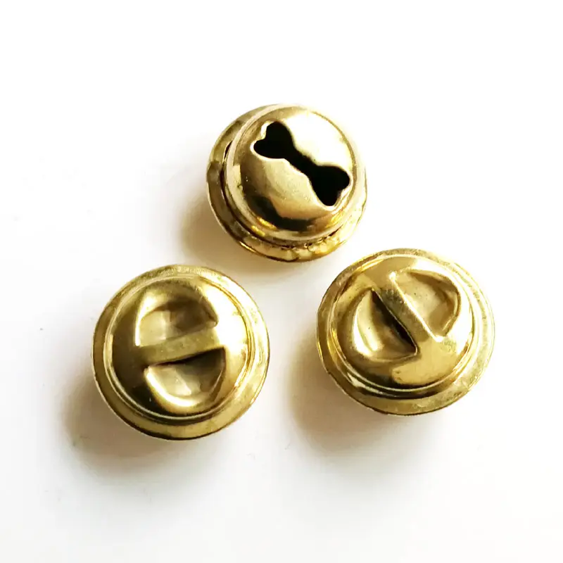 Dia. 12mm Gold A Line Hole Christmas Round Bells