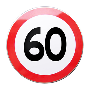 الصينية الموردين <span class=keywords><strong>60</strong></span> km/h سرعة الحد تسجيل الألومنيوم المرور الطريق إشارة مع عالية غشاء عاكس - Product Image 1