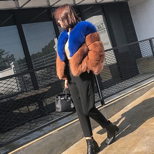 2018 High Quality Fox Fur <strong>Bubble</strong> <strong>Coat</strong> for Women V-neck Winter Jackets <strong>Coats</strong> Ladies Faux Fur Abrigo Piel Mujer 4XL Pattern - Product Image 3