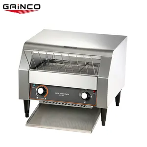 Fabricante de Guangzhou, 240V, 2,45 kW, transportador eléctrico, hamburguesa, moño, tostadora vertical