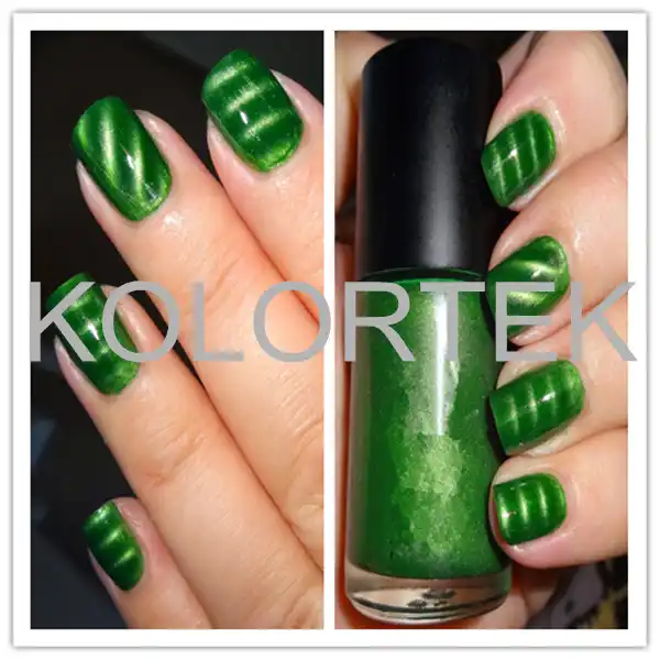 Source Green Color 3D Magnetic Nail Powder, Green Magnetic Pearl