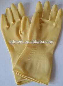 Rubber Gum long unlined gloves household natural latex in rubberwood to clean and kitchen - Product Image 3