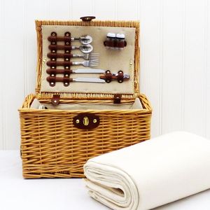 Antigua Casa de Tejido Y Tejido De Mimbre <span class=keywords><strong>Mini</strong></span> Cesta De Mimbre de Picnic - Product Image 3