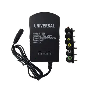 selectable universal ac/dc adapter 3-12v 110-220V charger UK US AU EU wall adapter Plug for laptop/nobook/mobile phone/ipad