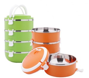 Offre Spéciale de haute qualité empilable 2/3/4 couches Loncheras isolation thermique en acier inoxydable Bento Lunch Box - Product Image 6