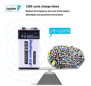 Le plus récent produit 650mAh li-ion USB <span class=keywords><strong>Rechargeable</strong></span> au lithium 9v batterie pour microphone - Product Image 5