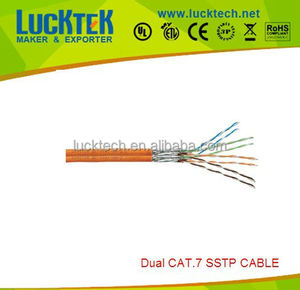 4 pares CAT 7 SSTP Conductor 1000ft Sólido 24AWG <span class=keywords><strong>Cable</strong></span> de <span class=keywords><strong>Red</strong></span> LAN <span class=keywords><strong>Ethernet</strong></span> RJ45 <span class=keywords><strong>Cable</strong></span> con precio de fábrica - Product Image 1