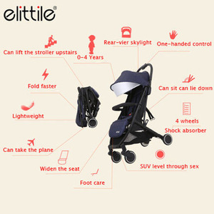 Elititle Rêve Pliable Compact Chine Bébé Chariot Grand Roues Parapluie Bébé Chariot - Product Image 5