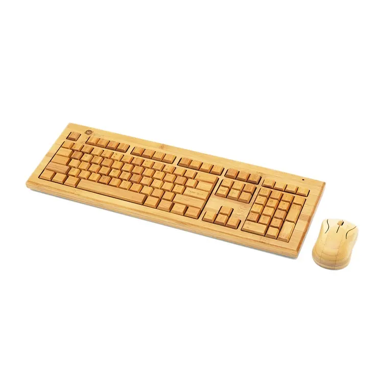 Заводской поставщик usb мини беспроводная клавиатура и мышь бамбуковая деревянная клавиатура мышь combo