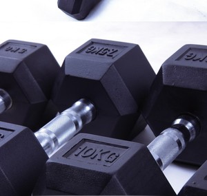 Ensemble d'haltères pour équipement de fitness gym haltères hexagonaux haltères hexagonaux en caoutchouc - Product Image 4