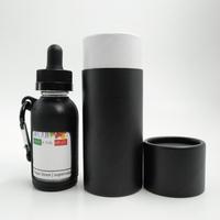 Caja de Cartón Kraft Negra de Alta Calidad, Tubo de Papel con Tapa, Embalaje, Fabricante de Shenzhen