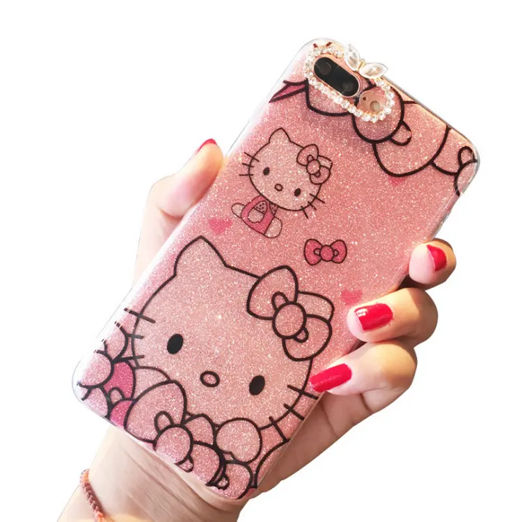 Squishy Phone Case for iPhone 7 6 6S Plus Case Finger Pinch 3D Cute Soft Silicone Panda Pappy Cat Seal Kitty Cover Coque