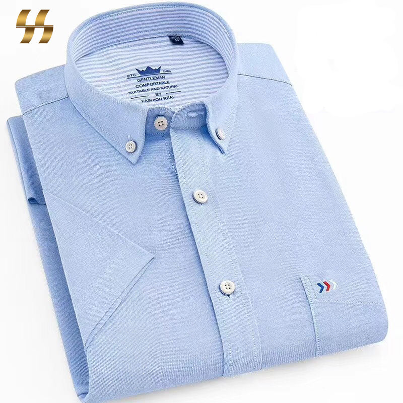 Shop Our OEM Man's Cheap Vertical Solid Color Oxford Shirt