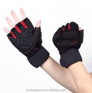 Thoáng khí Neoprene & silicon nửa ngón tay Găng tay với Hand Grips Non-Slip bền móc vòng <span class=keywords><strong>l</strong></span>ặp đóng cửa cho trọng <span class=keywords><strong>l</strong></span>ượng nâng Đào Tạo - Product Image 6