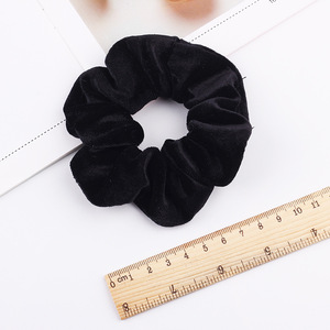 Ikat rambut beludru 10cm grosir ikat rambut elastis ikat rambut poni anak perempuan pegangan kepala wanita memakai 100 buah/lot 30 warna - Product Image 5