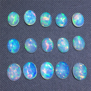 Bague ovale naturelle en forme de goutte d'eau, <span class=keywords><strong>pierre</strong></span> ample <span class=keywords><strong>opale</strong></span> colorée sans dommage, collier pendentif à double usage, 10 pièces - Product Image 2