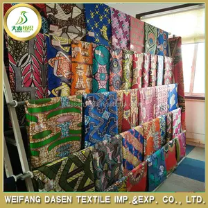 Tela de batik de algodón de Indonesia estampada con cera de gran calidad, venta al por mayor