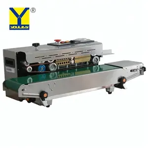 FR-900S Continuous Band Sealer Plastic Bag Film Sealing Machine Welding Machine With Cutting Machine For Plastic Bags 6-12 Mm