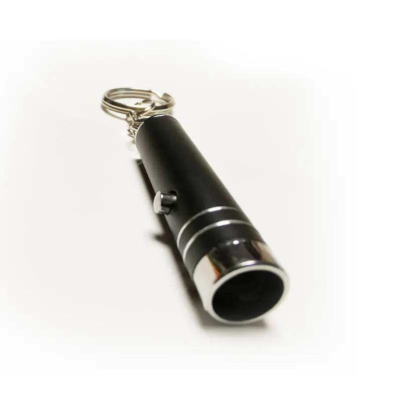 portable mini ABS plastic metal torch flashlight solar whistle UV LED light keychain