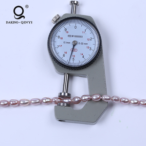 Daking Gros 5-6mm <span class=keywords><strong>Violet</strong></span> Un <span class=keywords><strong>Riz</strong></span> Forme D'eau Douce Réel Perle Strand Pour Collier - Product Image 5