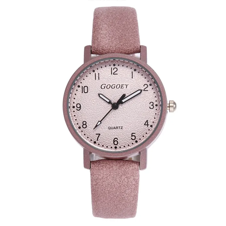 แฟชั่นที่เรียบง่ายแบรนด์สูงหนังนาฬิกาข้อมือขนาดเล็กหน้าปัดผู้หญิงควอตซ์นาฬิกาดิจิตอล