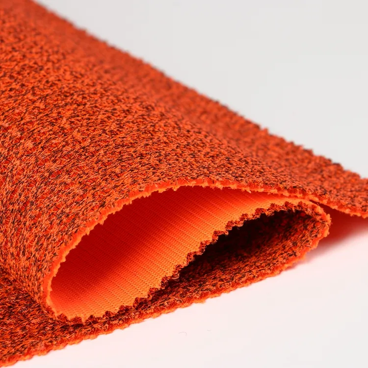 सांस टिकाऊ नारंगी 100% पॉलिएस्टर फैशन 3d हवा जाल कपड़े
