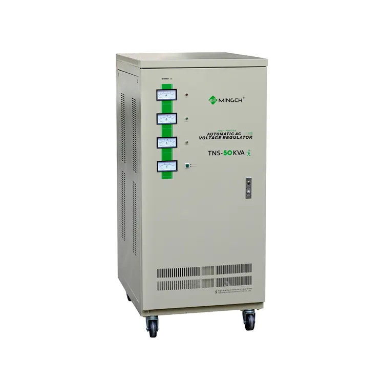 Mingch Penstabil Regulator Tegangan Otomatis, 3 Fase 380V Seri Tns 15KVA 30KVA 40KW 50KVA 80KVA