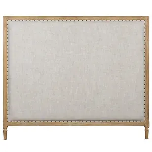 Hampton Europe Modern New Antique Wood Upholstered For Full Sized King Linen Bed Headboard