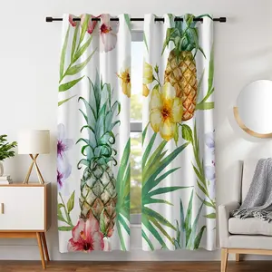 Rideaux en textile de luxe impression numérique 3D, 1 pièce, pour fenêtre