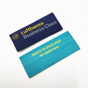 Tùy chỉnh vải nhãn cá nhân may trên, dính vào, sắt trên ủng hộ dệt nhãn. - Product Image 3