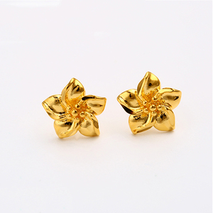 Xupingドバイゴールド22 18k 24Kファッションスタイルの花のイヤリング - Product Image 1