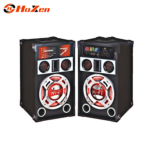 8 Inch Professional Active Stage Multimedia Speaker RGB LED Wireless Mic Audio 2.0 Speaker for Stage Professional Easy Via AUX