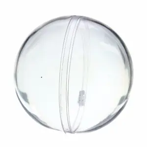 Wholesale Christmas Tree Hanging Decoration Toy Balls Transparent Can Open Plastic Christmas Clear Bauble