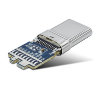 Tipo de conector USB-C macho USB 3,1 24Pin tipo c la carga rápida para PCB