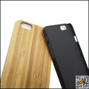 Venta caliente pc inferior de madera de bambú case para iPhone 6, bambú para <span class=keywords><strong>el</strong></span> iPhone estuche rígido - Product Image 5