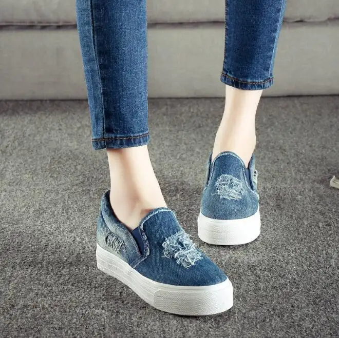 Cy10406a sapatos de lona popular para mulheres, tênis de alta qualidade calçados casuais jeans