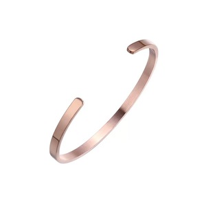 आधुनिक चांदी के रंग मैक्सिकन दोस्ती कंगन कस्टम लोगो Mens कफ कंगन - Product Image 3