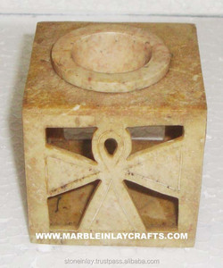 Handcrafted Lattice Work Soapstone Aroma <b>Oil</b> <b>Burner</b> - Product Image 1