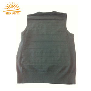 Intelligent Wearable <b>Men</b> Sleeveless V Neck Usb Charging Heated Knitted <b>Sweater</b> <b>Vest</b> - Product Image 6
