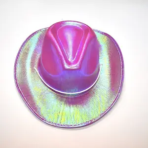 Sombrero de fiesta para decoración de Halloween, impermeable, vaquero, Rosa