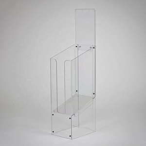 ถังขยะอะคริลิคสำหรับใส่กระดาษ A4ชั้นโชว์หนังสือพิมพ์แบบตั้งได้ - Product Image 4