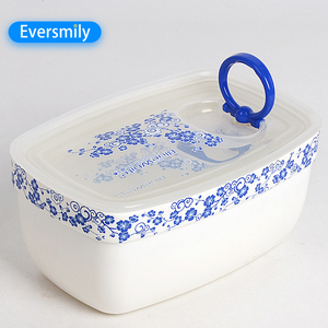 Sinh Thái Thân Thiện Với 2Pcs 1000Ml + 600Ml Nhựa Thực Phẩm Container Với Nắp Hình Chữ Nhật Tiffin Hộp Ăn Trưa Tái Sử Dụng Phụ Kiện Nhà Bếp - Product Image 2