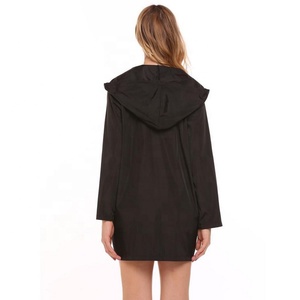 Amazon Vendedor Top 2019 Moda Custom Design Poliéster Nylon Tecido de Vinil <span class=keywords><strong>PVC</strong></span> Casaco Poncho capa de Chuva Amarela para As Mulheres - Product Image 6
