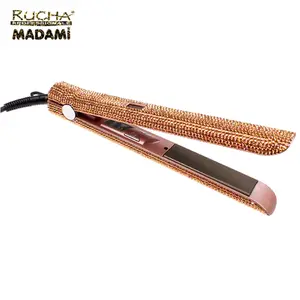 Madami Rucha Professional flat irons salon Ceramic Crystal Hair Straightener flat iron