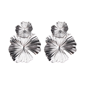 Kaimei nuevos productos 2018 de joyería de imitación en forma de Ronda pendientes geométrico paintrd metal flor pendientes de declaración - Product Image 6