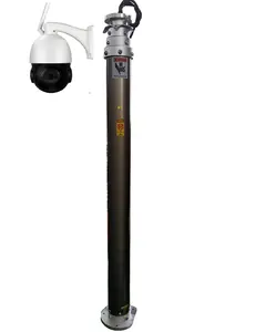Antenne portable en aluminium extensible caméra de vidéosurveillance trépied pneumatique mât télescopique