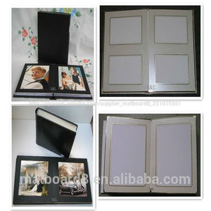 De <span class=keywords><strong>la</strong></span> boda wholsesale álbumes de fotos blanco marrón negro con tela cover\leather cover\pvc hojas - Product Image 1